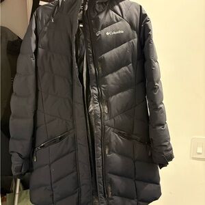 Columbia Women's Black Mid Length Puffer Jacket | 550 Down | Size XS